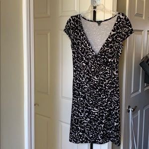 Ann Taylor Leopard faux wrap dress, sz M